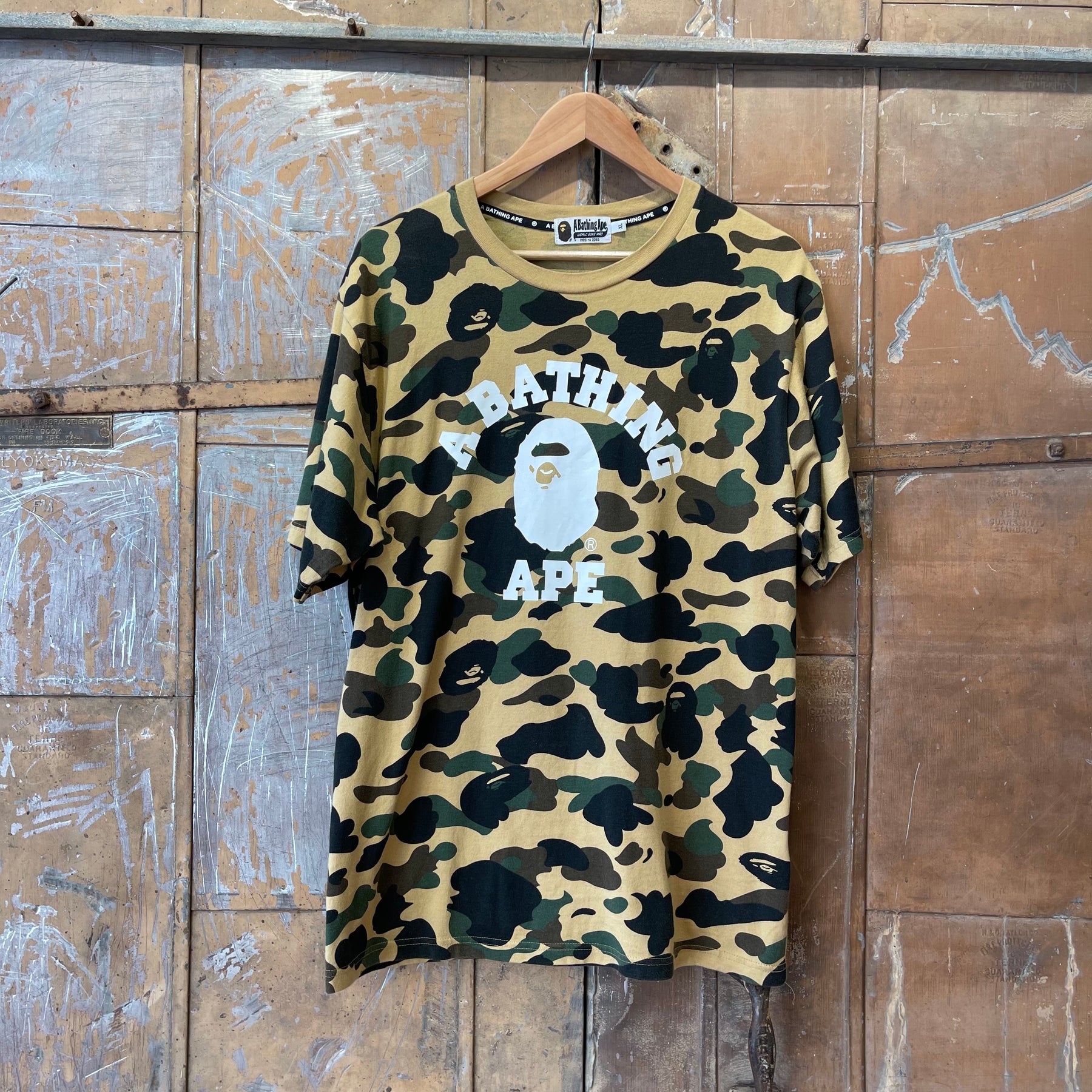 BAPE 1st Camo College Tee (SS21) Yellow