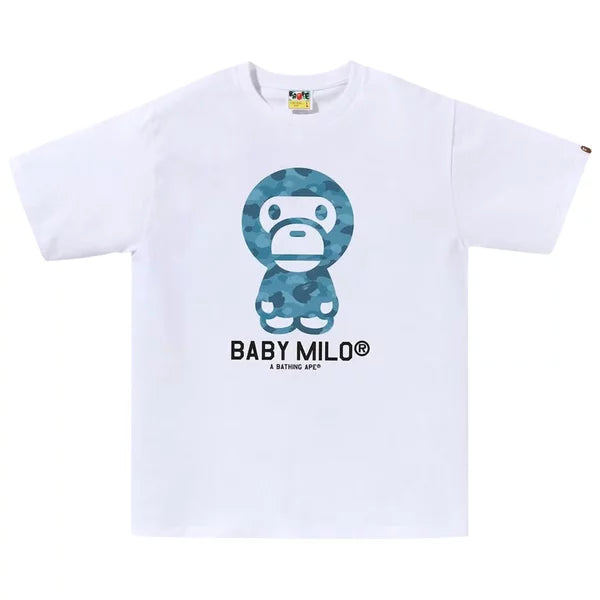 BAPE Honeycomb Camo Baby Milo Tee White/Blue