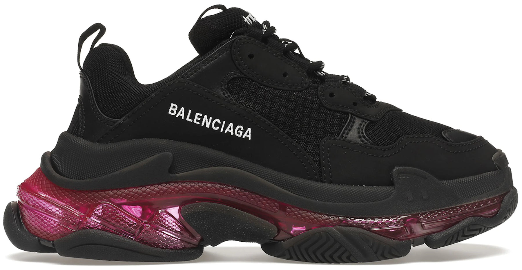 Balenciaga Triple S Clear Sole Neon Pink - Used