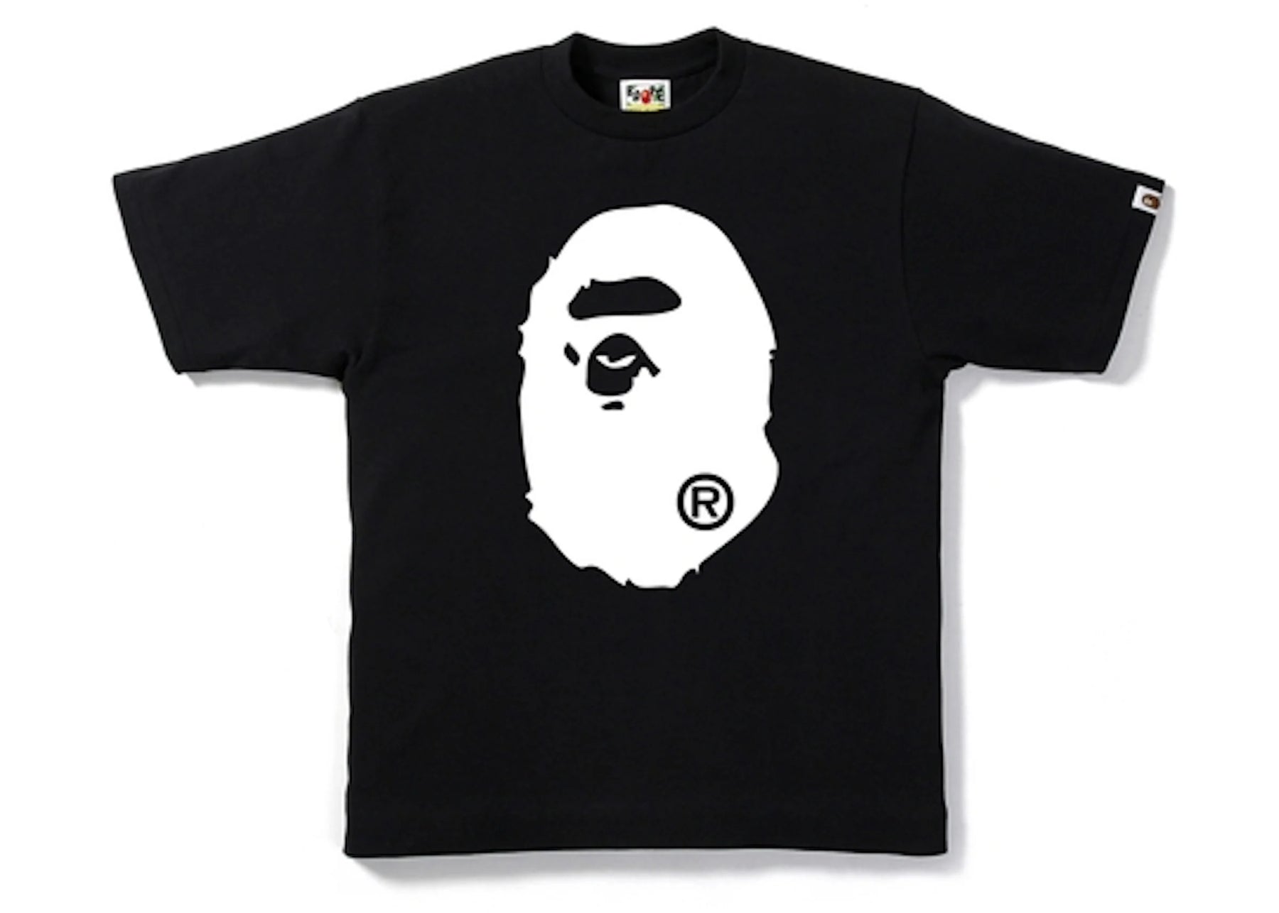 Black/White BAPE Bicolor Big Ape Head Tee