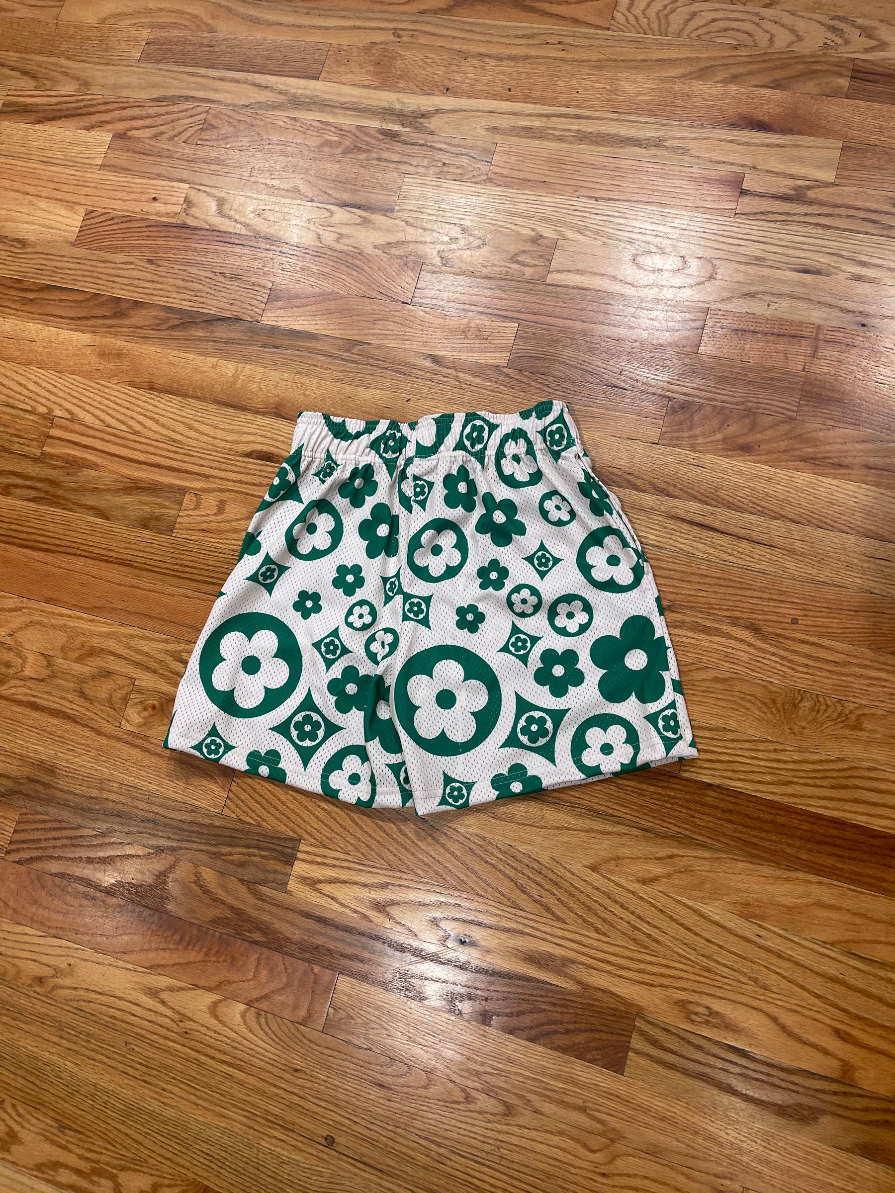 Bravest Studios White Green Shorts