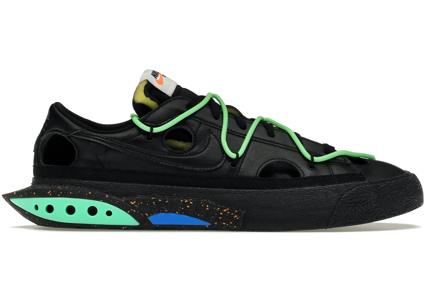 Nike Blazer Low Off-White Black Electro Green - Used