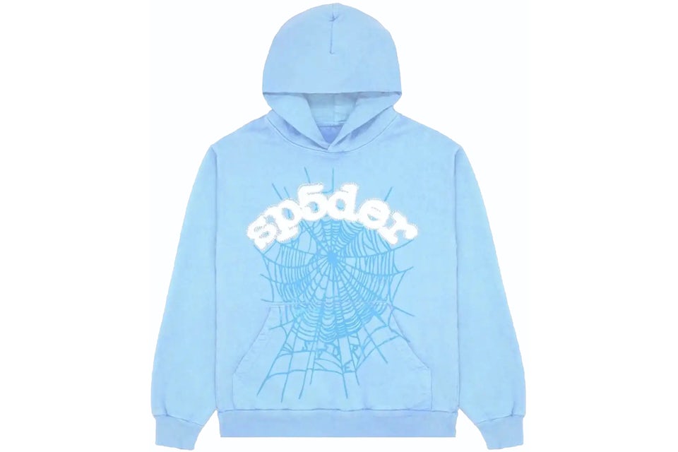 Sp5der Web Hoodie Sky Blue