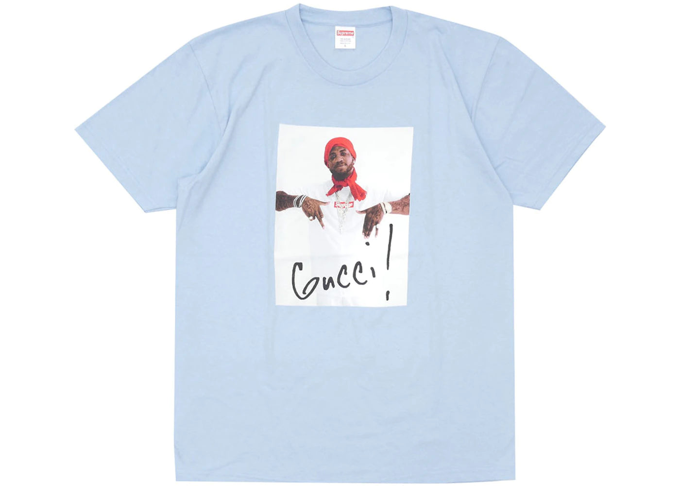 Supreme Gucci Mane Tee Light Blue - Used