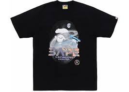 BAPE Moon Photo Ape Head Tee Black