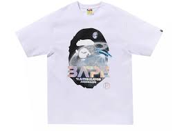BAPE Moon Photo Ape Head Tee White