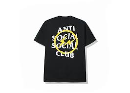 Anti Social Social Club x Fragment Yellow Bolt Tee (FW19) Black