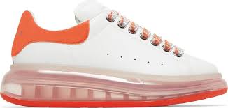 Alexander McQueen Oversized sneaker 'Clear Sole' - White Bright Orange