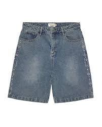VALE Crystal Denim Shorts