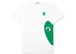 Comme des Garcons PLAY Play Green Emblem Heart T-shirt White - (Pre-Owned)