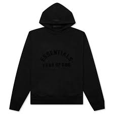 Fear of God Essentials Arch Logo Hoodie Jet Black