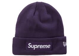 Supreme New Era Box Logo Beanie Dark Purple