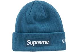 Supreme New Era Box Logo Beanie Blue