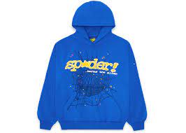 Sp5der Logo Hoodie Men's Blue
