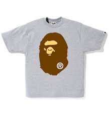 BAPE Big Ape Head Tee Gray