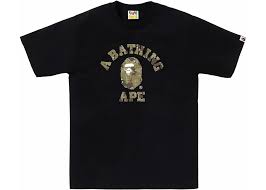 BAPE Bitmap College Tee Black
