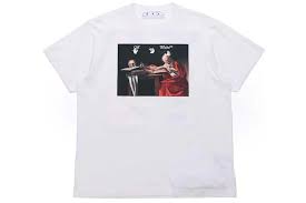 OFF-WHITE Oversized Caravaggio Saint Jerome Writing T-shirt White