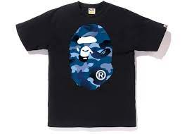 BAPE Gradation Camo Big Ape Head Tee Black/Blue
