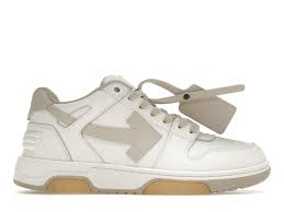 OFF-WHITE Out Of Office OOO Low Tops White Beige