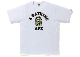 BAPE ABC Camo College Tee White/Green