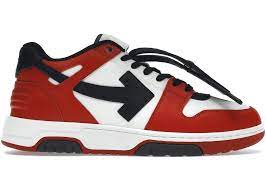 OFF-WHITE Out Of Office OOO Low Tops Black/White/Red