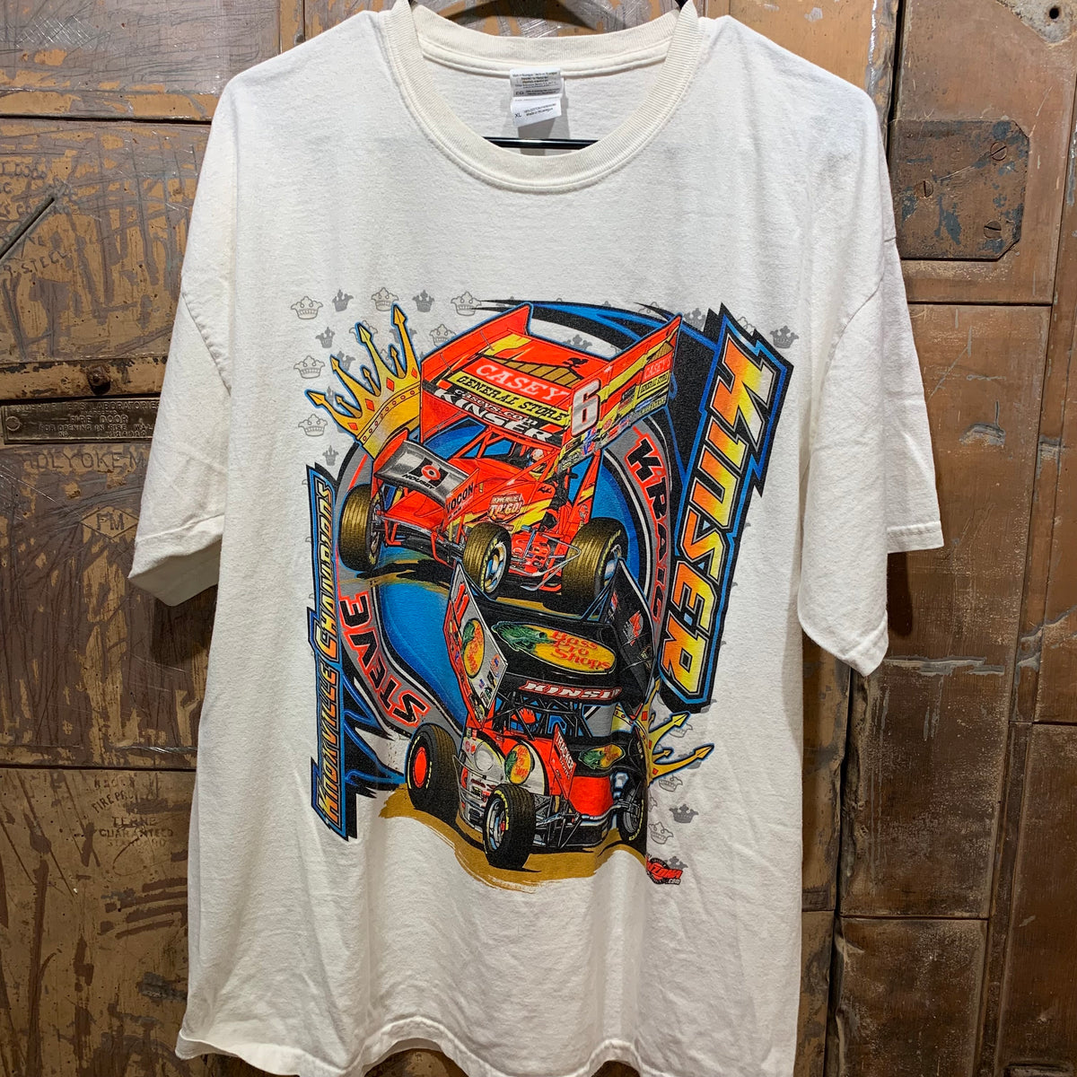 Steve Kraig Kinser Racer White Tee