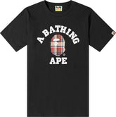 BAPE Check College Tee 'Black/Red'