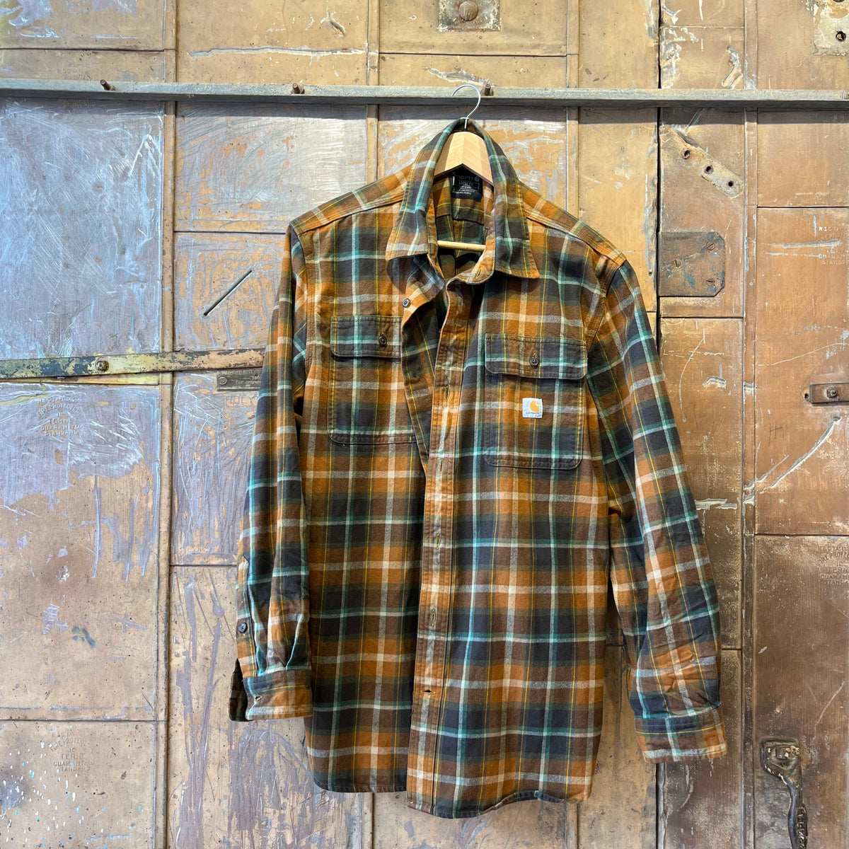 Orange/ Green Carhart Flannel