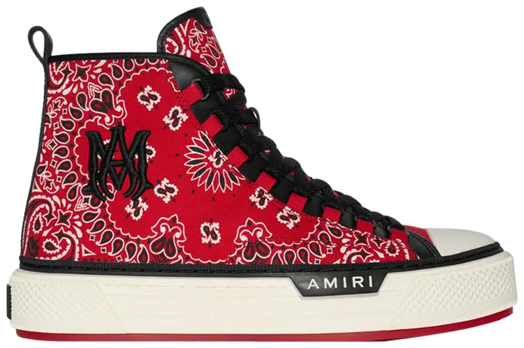 Amiri M.A. Logo Court High 'Bandana - Red'- Used