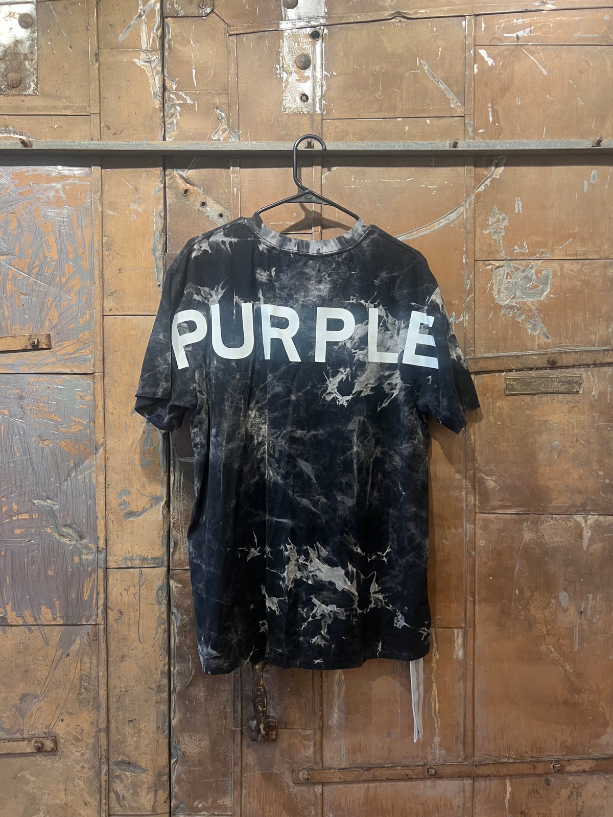 Purple Washed Black/White Tee