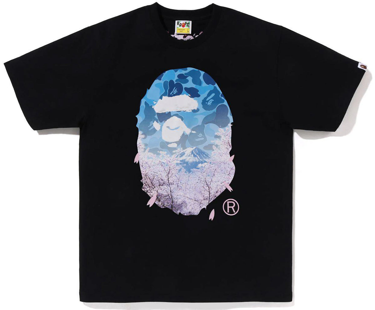 BAPE Sakura Photo Ape Head Tee (SS24) Black