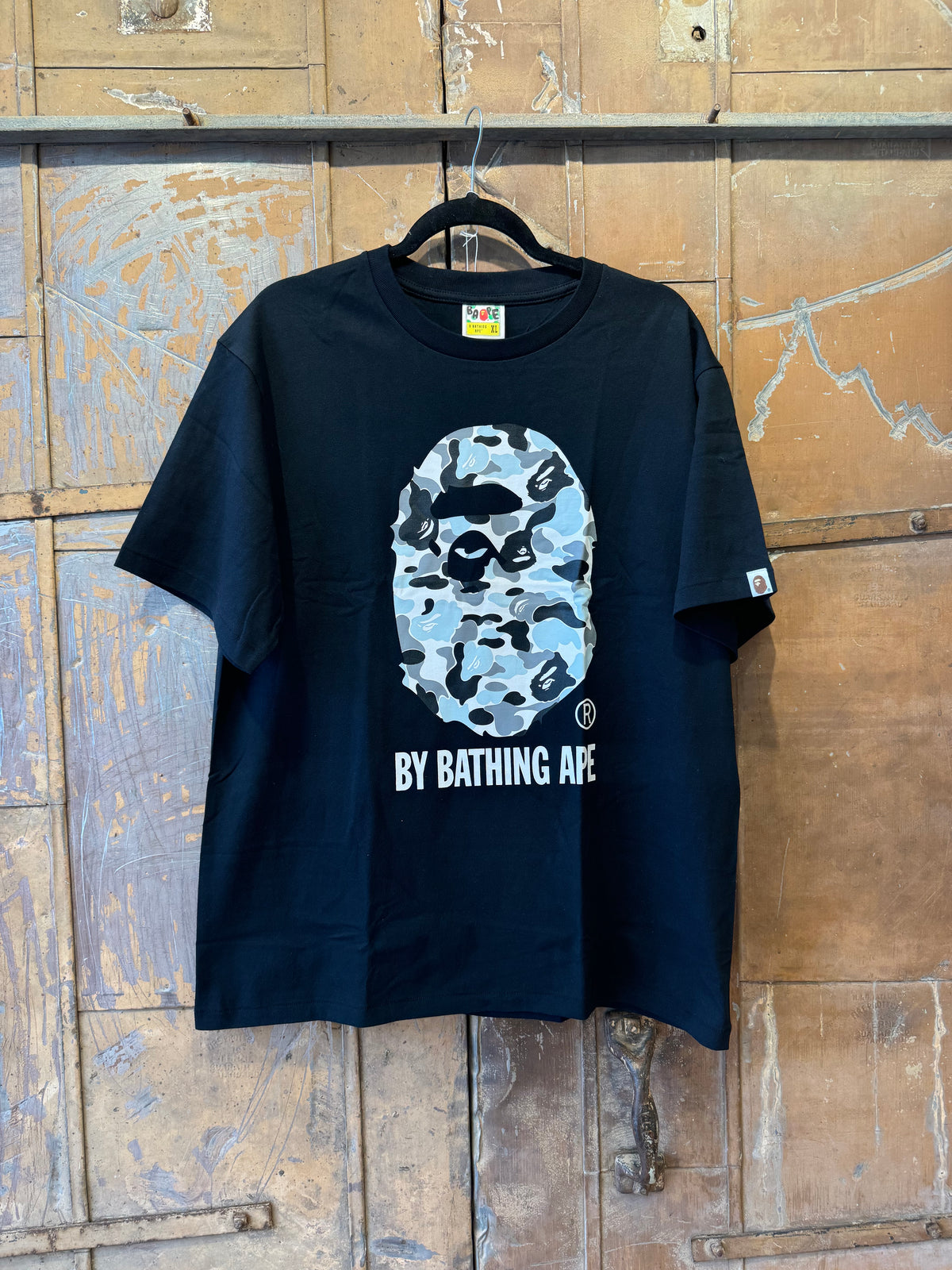 BAPE Big Ape Head Black White/Grey/Blue Tee