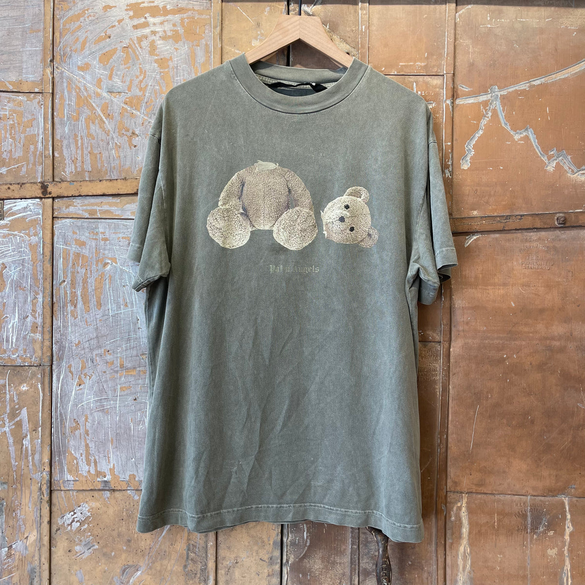 Palm Angels Bear T-shirt Military Green