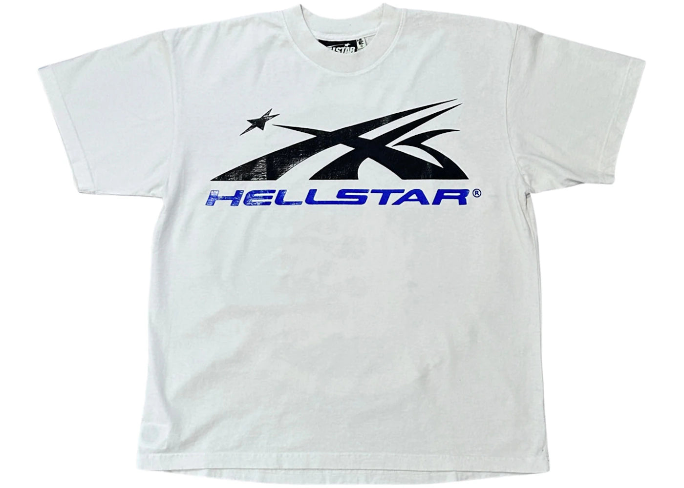 White/Blue Hellstar Gel Sport Logo T-shirt