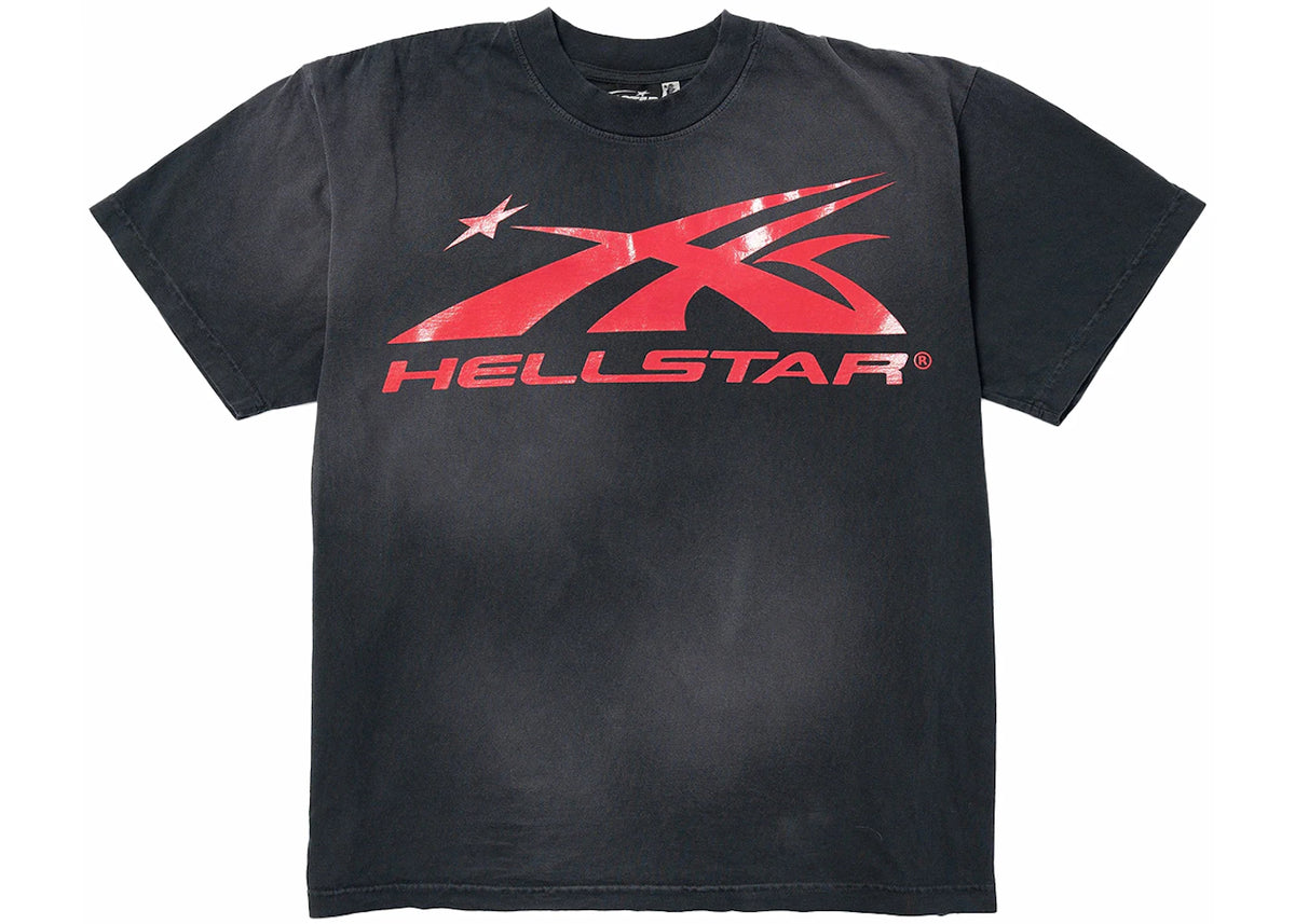 Black/ Red Hellstar Sport Logo Gel T-shirt