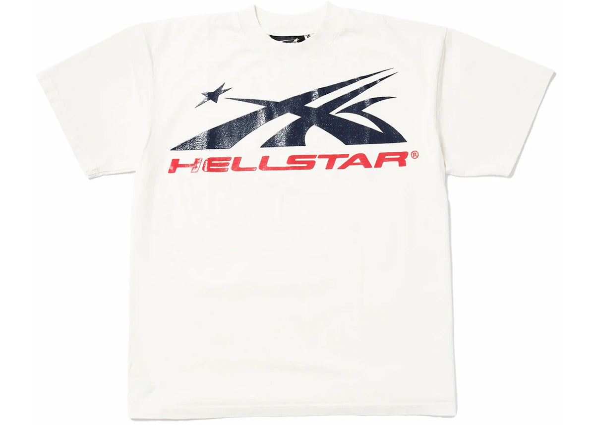 White/ Red Hellstar Sport Logo Gel T-shirt