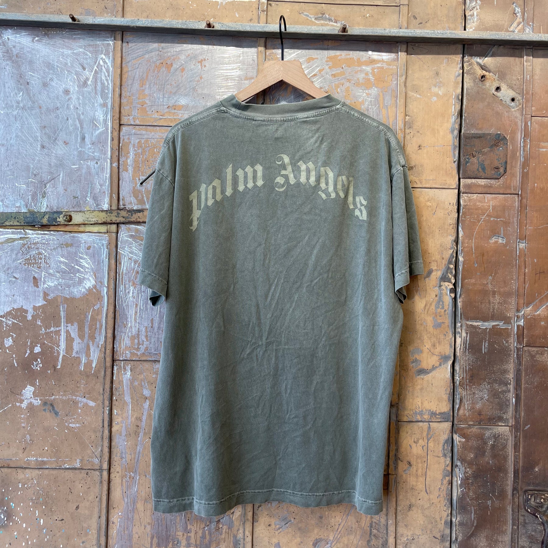 Palm Angels Bear T-shirt Military Green