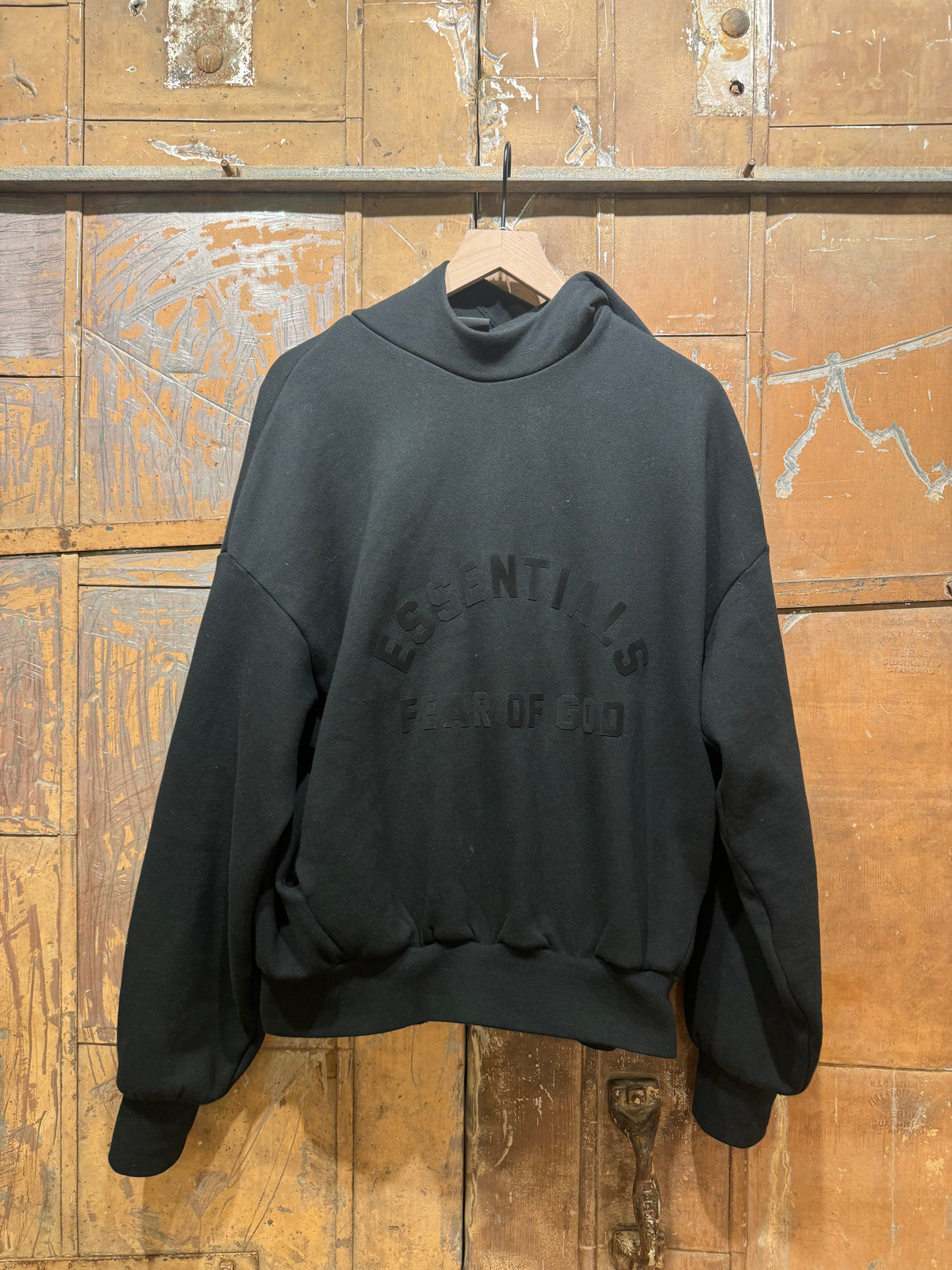 Fear of God Essentials Hoodie Jet Black - Used