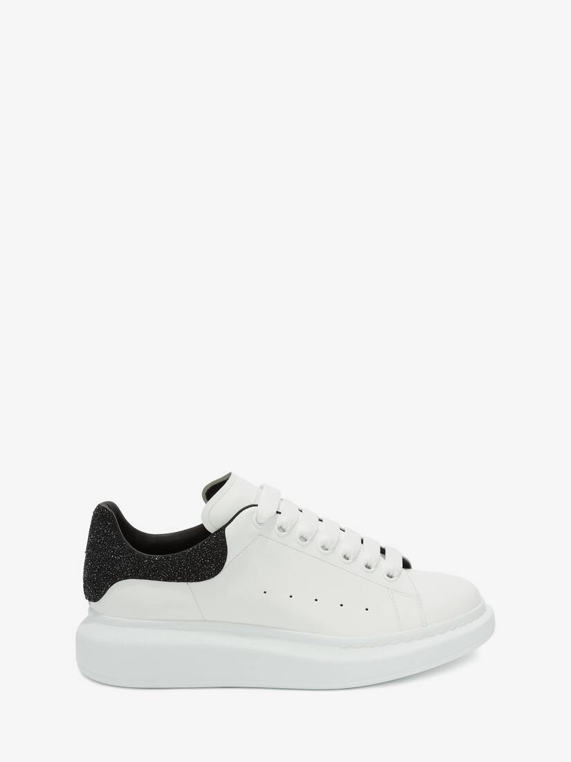 Alexander McQueen White/Black Glitter Sneakers (Used)