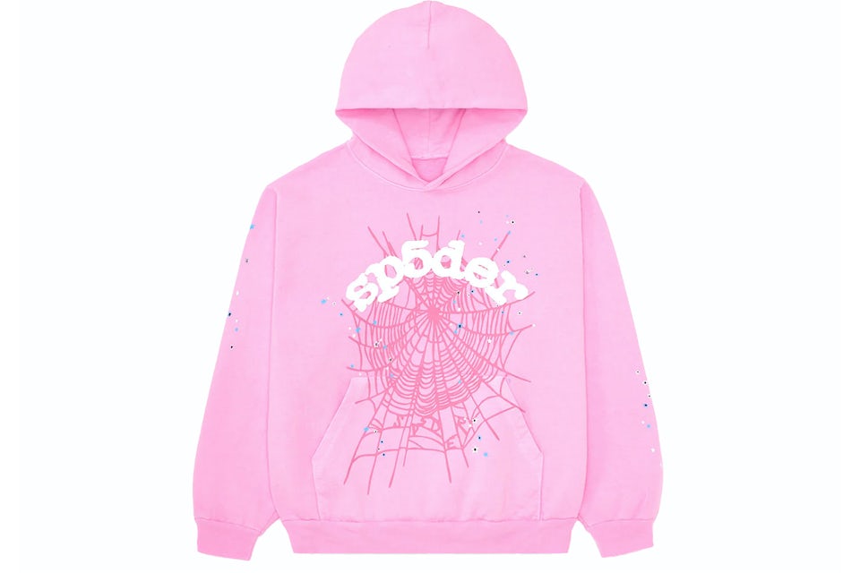 Sp5der OG Web Hoodie Pink