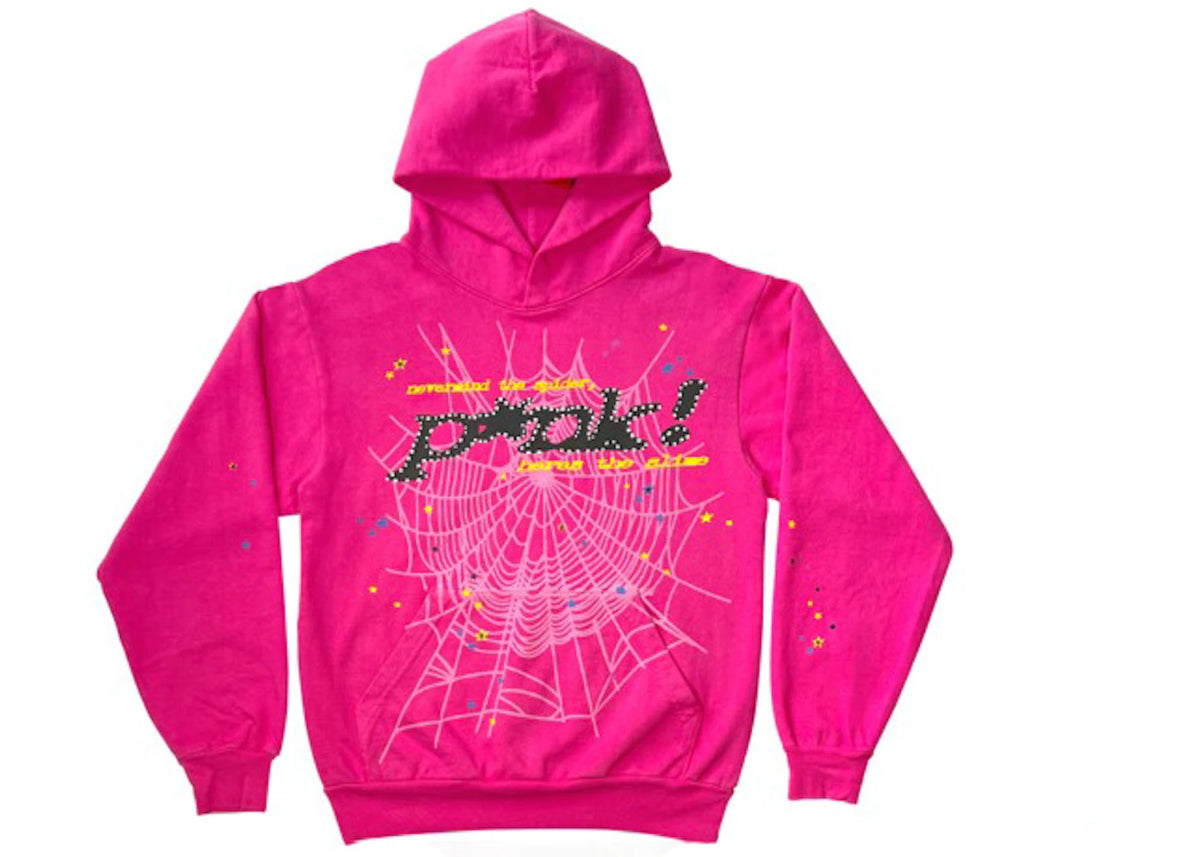 Sp5der P*NK Hoodie Men's Pink