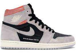 Jordan 1 Retro High Neutral Grey Hyper Crimson - Used