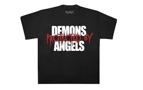 Vlone X Nav Demons Protected By Angels Tee