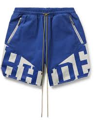 Rhude Logo Shorts Blue