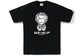 BAPE Honeycomb Camo Baby Milo Tee Black/Grey