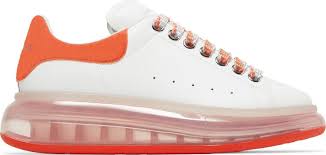 Alexander McQueen Oversized sneaker 'Clear Sole' - White Bright Orange