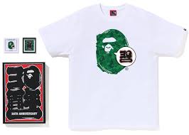 BAPE Store Shibuya Bape 30th Anniversary Ape Head Tee Set White