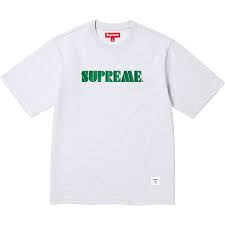 Supreme Stencil Embroidered Short-Sleeve Top 'Ash Grey'