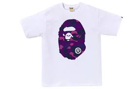 BAPE Color Camo Big Ape Head Tee White/Purple