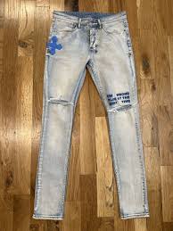 Ksubi Wrong Place Blue Cross Blue Denim Jeans (Pre-Owned)